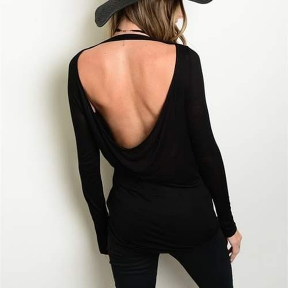 Black Low Back Top - Picture 1 of 1